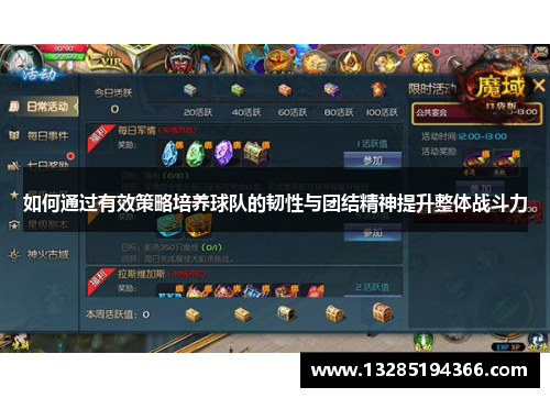 如何通过有效策略培养球队的韧性与团结精神提升整体战斗力 如何通过有效策略培养球队的韧性与团结精神提升整体战斗力